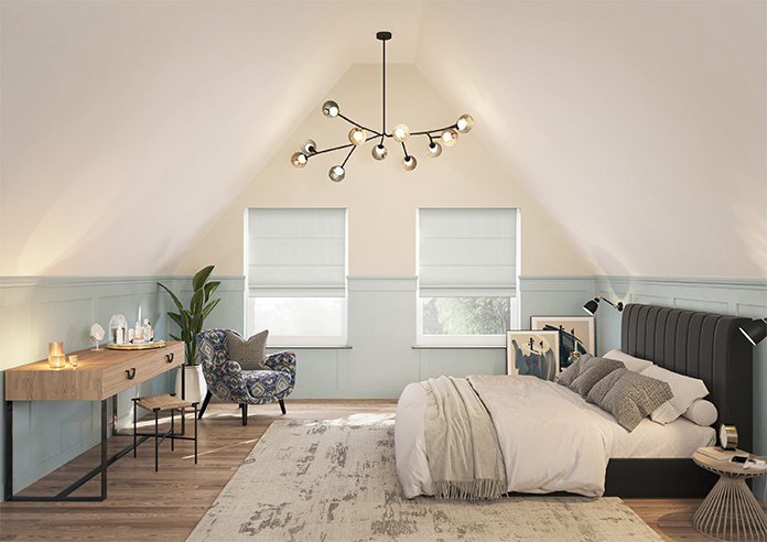Akoya Faux Silk, Lustre Pure Silver - Twist&Fit Roman Blind - Image 8